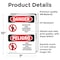 Signmission Restricted Area Authorized Employees Only Danger Sign, Vinyl Decal, 7in W x 10in L, 2PK OS-2PACK-DS-D-710-VS-1548 - alternate 6